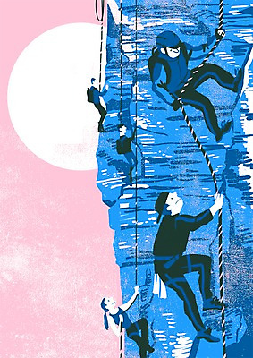 PSD 여자 남자 밧줄 일러스트 산 여러명 성인 취미 자신감 목표 열정 암벽등반 동호회 국내일러스트 감정 줄 다수 컨셉 사람 등산 파일형식