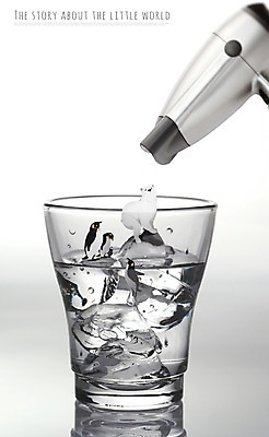 PSD 편집 일러스트 잔 사람없음 미니어처 드라이어 펭귄 북극곰 지구온난화 소인국 얼음물 국내일러스트 식기 곰 조류 물 모형 미용용품 기후변화 파일형식