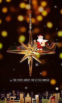 PSD 편집 남자 크리스마스 일러스트 산타옷 한명 빌딩 성인 선물상자 산타클로스 미니어처 도시 눈송이 보케 썰매 소인국 오너먼트 국내일러스트 1 옷 기념일 크리스마스장식 눈_날씨 선물 사람 건물 상자 모형 파일형식