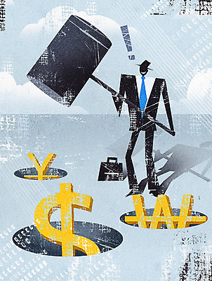 PSD 남자 서류가방 일러스트 비즈니스 그림자 한명 정장 성인 경제 달러 비즈니스맨 원화 화폐기호 엔 느낌표 망치 국내일러스트 1 기호 옷 돈 가방 사람 공구 직장인 화폐 파일형식