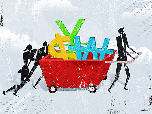 PSD 구름 남자 일러스트 비즈니스 협력 그림자 정장 성인 세명 경제 달러 수레 비즈니스맨 원화 화폐기호 엔 국내일러스트 자연요소 기호 옷 돈 사람 카트 직장인 화폐 파일형식