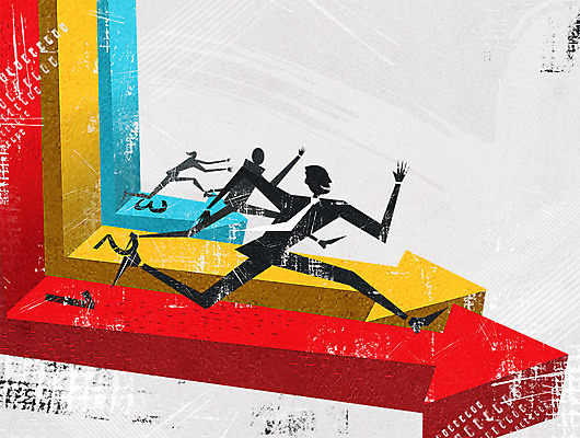 PSD 남자 화살표 일러스트 비즈니스 그림자 정장 성인 세명 경제 달리기 비즈니스맨 국내일러스트 옷 모션 사람 직장인 파일형식