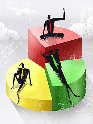 PSD 구름 남자 일러스트 비즈니스 그래프 그림자 정장 성인 세명 경제 비즈니스맨 원그래프 국내일러스트 자연요소 옷 사람 직장인 파일형식