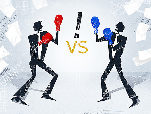 PSD 남자 종이 일러스트 비즈니스 그림자 정장 성인 두명 경제 경쟁 권투글러브 비즈니스맨 느낌표 라이벌 국내일러스트 기호 옷 컨셉 사람 글러브 직장인 파일형식