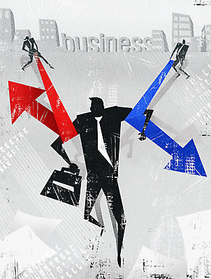 PSD 남자 화살표 서류가방 일러스트 비즈니스 그림자 정장 빌딩 성인 세명 경제 도시 비즈니스맨 국내일러스트 옷 가방 사람 건물 직장인 파일형식