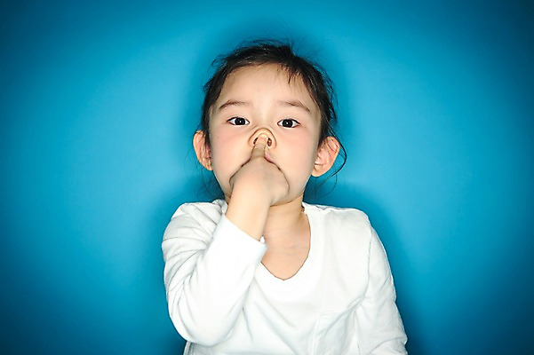 포토 JPG 스튜디오촬영 여자 장난 실내 한명 상반신 앞모습 유치원생 한국인 파란배경 돼지코 어린이만 소녀한명만 국내포토 1 어린이 뷰포인트 백그라운드 사람 동양인 내부 파란색 여자한명만 소녀만 파일형식