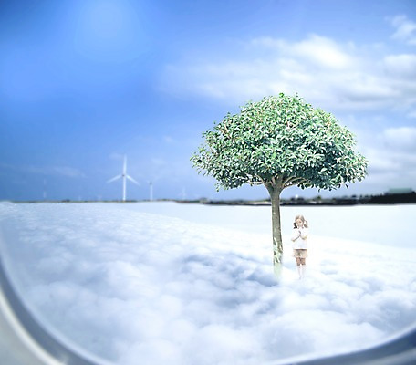 JPG 주간 나무 구름 편집이미지 여자 어린이 상상 하늘 한명 소녀 야외 꿈 한국인 디지털합성 합성 디지털아트 소녀만 소녀한명만 편집실사 자연요소 식물 1 사람 동양인 CG 여자만 여자한명만 어린이만 파일형식