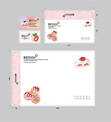 템플릿 음식 분홍색 명함 딸기 명함템플릿 디저트 봉투 서류봉투 편지봉투 사람없음 세트 케이크 숟가락 조각케이크 패키지 딸기케이크 봉투템플릿 우편봉투 비즈디자인 봉투디자인 이미지템플릿 AI파일 컬러 과일 수저 편지 우편물 파일형식 벡터