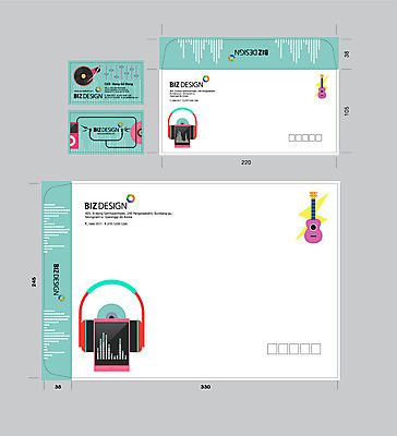 템플릿 하늘색 명함 명함템플릿 봉투 서류봉투 편지봉투 사람없음 세트 헤드폰 CD 레코드 MP3 통기타 패키지 봉투템플릿 우편봉투 이퀄라이저 비즈디자인 봉투디자인 이미지템플릿 AI파일 음향기기 파란색 전자제품 기타 음반 편지 우편물 파일형식 벡터