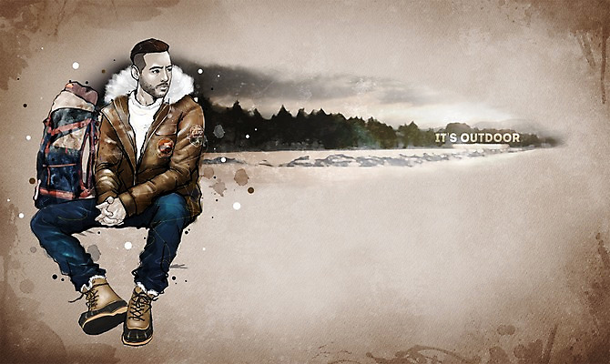 PSD 나무 패션 남자 여행 겨울 일러스트 배낭 아웃도어 한명 성인 등산 눈 겨울옷 국내일러스트 자연요소 식물 1 옷 계절 가방 날씨 사람 트래킹 파일형식