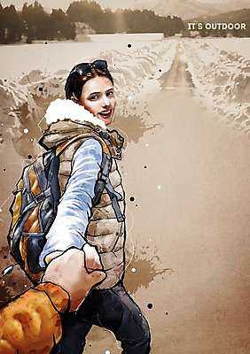 PSD 나무 여자 패션 여행 겨울 일러스트 배낭 아웃도어 한명 성인 선글라스 등산 눈 겨울옷 국내일러스트 자연요소 식물 1 옷 계절 안경 가방 날씨 사람 트래킹 파일형식