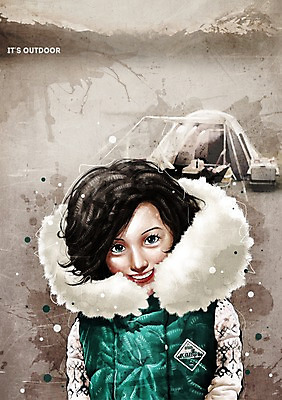 PSD 여자 패션 여행 겨울 일러스트 산 아웃도어 텐트 한명 성인 등산 캠핑 겨울옷 겨울캠프 국내일러스트 1 옷 계절 레저 캠핑도구 사람 트래킹 파일형식