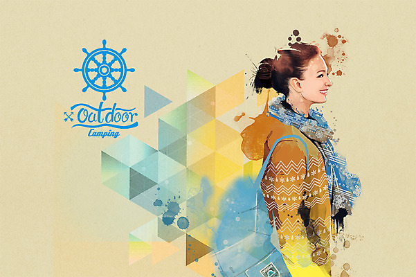 PSD 여자 패션 여행 겨울 일러스트 배낭 붓터치 수채화 아웃도어 한명 성인 목도리 삼각형 키_배핸들 겨울옷 지오메트릭 국내일러스트 도형 1 잡화 옷 계절 가방 사람 핸들 파일형식