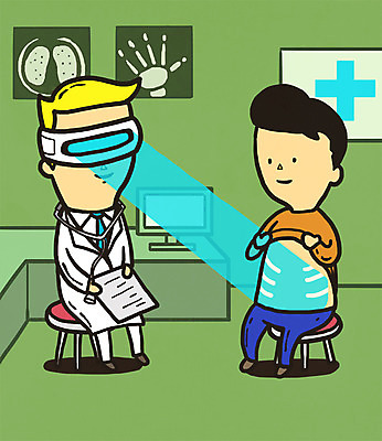 PSD 직업 남자 의자 일러스트 청진기 투시 성인 두명 진료 의사 의사가운 영웅 슈퍼히어로 초능력 국내일러스트 가구 의학 의료기기 사람 의료진 가운 파일형식