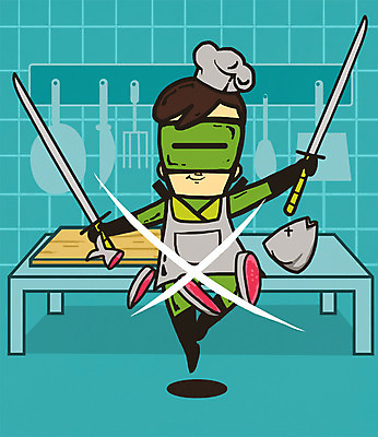 PSD 직업 남자 일러스트 주방용품 도마 요리사모자 어류 한명 성인 주방 요리사 칼 조리복 자르기 영웅 닌자 슈퍼히어로 초능력 국내일러스트 모자_잡화 1 생활용품 유니폼 모션 사람 수중동물 파일형식