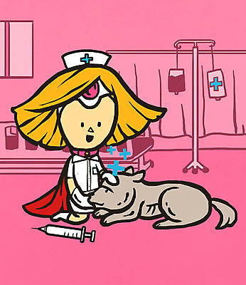 PSD 직업 여자 일러스트 주사기 한명 성인 치료 강아지 간호 영웅 병실 수의사 간호사모자 슈퍼히어로 초능력 국내일러스트 모자_잡화 1 의학 의료기기 병원 사람 반려동물 의사 개 파일형식