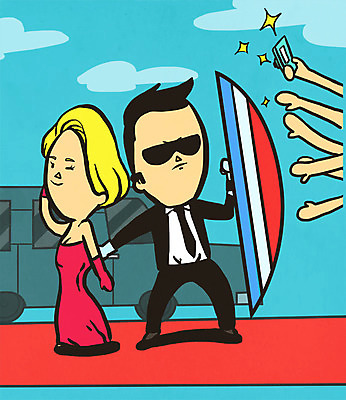 PSD 직업 여자 남자 일러스트 성인 두명 선글라스 카메라 방패 연예인 경호원 영웅 레드카펫 리무진 슈퍼히어로 초능력 국내일러스트 안경 사람 전자제품 파일형식