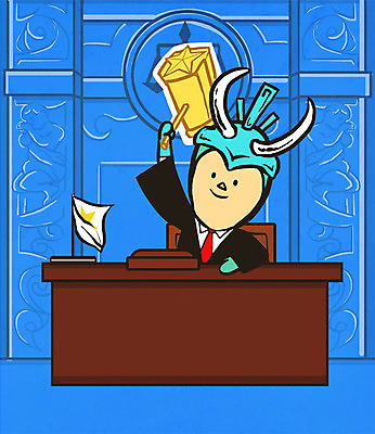 PSD 직업 남자 일러스트 한명 성인 판사복 판사 책상 의사봉 영웅 슈퍼히어로 초능력 국내일러스트 1 가구 사람 가운 법률가 파일형식