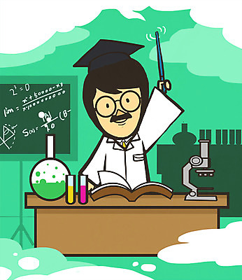 PSD 직업 남자 일러스트 학사모 현미경 실험 한명 성인 마술사 연기 과학자 비커 영웅 슈퍼히어로 초능력 국내일러스트 모자_잡화 1 과학 졸업 실험기구 사람 마술 학자 파일형식