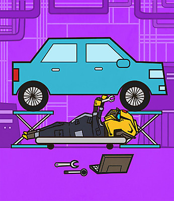 PSD 직업 남자 일러스트 자동차 한명 성인 노트북 공구 로봇 영웅 슈퍼히어로 자동차엔지니어 초능력 국내일러스트 1 육상교통 사람 전자제품 도구 엔지니어 파일형식