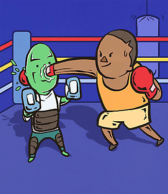 PSD 직업 남자 일러스트 운동선수 성인 두명 권투 권투장 권투글러브 펀치 권투선수 영웅 슈퍼히어로 초능력 국내일러스트 스포츠 스포츠시설 모션 사람 격투기 글러브 파일형식