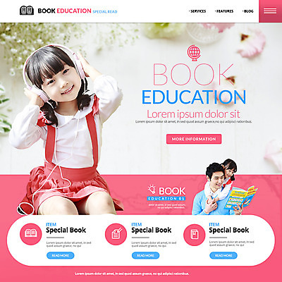 PSD 템플릿 여자 교육 남자 딸 어린이 웹템플릿 이벤트페이지 이벤트 성인 책 세명 독서 지구본 헤드셋 한국인 아빠 부녀 이미지템플릿 음향기기 가족 사람 동양인 헤드폰 페이지 파일형식