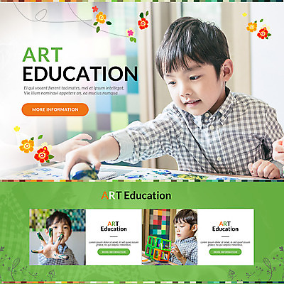PSD 템플릿 교육 남자 꽃 어린이 웹템플릿 이벤트페이지 미술 이벤트 세명 한국인 그리기 미술교육 소년만 이미지템플릿 식물 모션 문화예술 사람 동양인 페이지 남자만 어린이만 파일형식