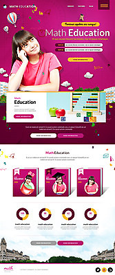 PSD 외국인 템플릿 학생 여자 교육 어린이 웹템플릿 생각 사이트템플릿 여러명 홈페이지 홈페이지시안 열기구 수학 수학교육 랜딩페이지 여자만 이미지템플릿 다수 교과목 항공교통 사람 인종 파일형식