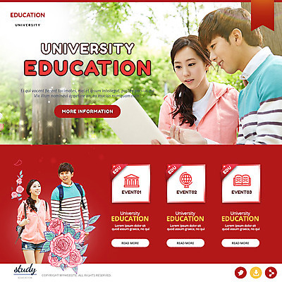PSD 템플릿 여자 교육 남자 대학생 웹템플릿 이벤트페이지 이벤트 여러명 성인 장미 한국인 대학교 이미지템플릿 학생 꽃 다수 학교 사람 동양인 페이지 파일형식