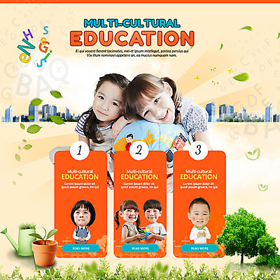 PSD 외국인 나무 템플릿 여자 교육 남자 화분 어린이 웹템플릿 나뭇잎 이벤트페이지 이벤트 여러명 한국인 다문화 어린이만 이미지템플릿 식물 다수 잎 사람 동양인 인종 사회이슈 페이지 파일형식
