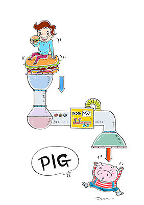 남자 화살표 음식 말풍선 일러스트 한명 성인 기계 햄버거 돼지 파이프 국내일러스트 AI파일 1 포유류 패스트푸드 사람 파일형식 벡터