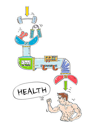 남자 화살표 말풍선 일러스트 근육 건강 한명 성인 운동기구 기계 아령 역기 파이프 근육질 국내일러스트 AI파일 1 사람 헬스 몸매 파일형식 벡터