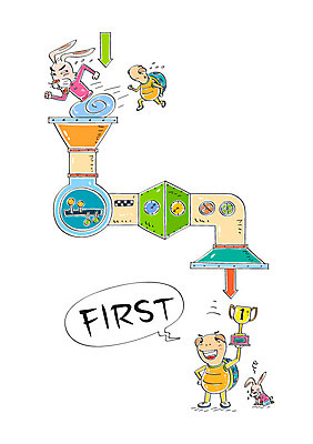 화살표 말풍선 일러스트 사람없음 달리기 기계 토끼 우승 거북이 트로피 파이프 토끼와거북이 국내일러스트 AI파일 포유류 파충류 모션 동화 반려동물 최고 상_우승 파일형식 벡터