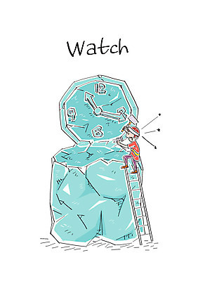 남자 시계 조각 일러스트 사다리 한명 성인 돌_바위 못 망치 조각가 국내일러스트 AI파일 1 사람 도구 공구 파일형식 벡터