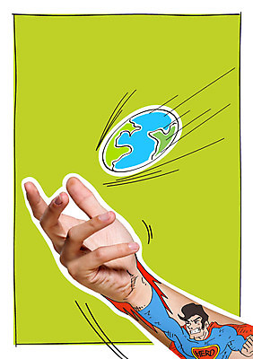 편집이미지 남자 합성일러스트 한명 성인 신체부위 합성 슈퍼맨 팔 영웅 슈퍼맨의상 지구모양 이미지편집 AI파일 모양 1 옷 지구 사람 파일형식 벡터