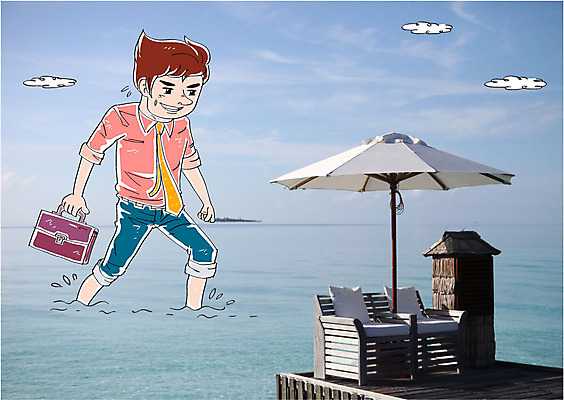 주간 구름 편집이미지 남자 바다 서류가방 합성일러스트 한명 성인 야외 파라솔 비즈니스맨 휴양지 합성 야외의자 이미지편집 AI파일 자연요소 1 의자 가방 비즈니스 사람 장소 직장인 파일형식 벡터