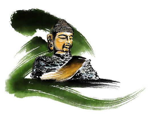 PSD 일러스트 캘리그라피 수묵화 사람없음 불상 국내일러스트 불교 미술 파일형식