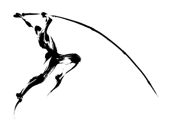 PSD 스포츠 일러스트 캘리그라피 사람모양 수묵화 한명 사람 성인 운동 장대 장대높이뛰기 국내일러스트 모양 1 건강 미술 육상스포츠 파일형식