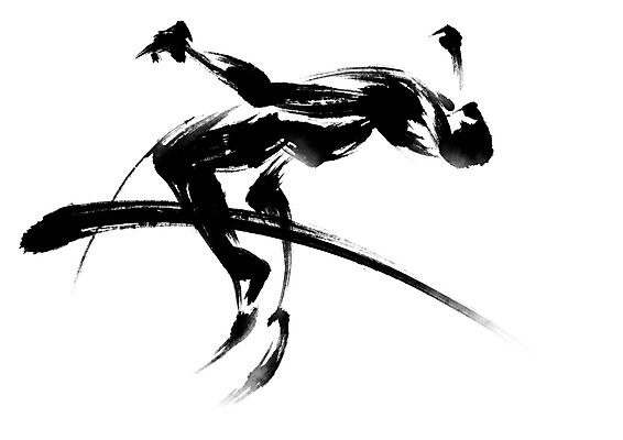 PSD 스포츠 일러스트 캘리그라피 사람모양 수묵화 한명 사람 성인 운동 높이뛰기 국내일러스트 모양 1 건강 미술 육상스포츠 파일형식