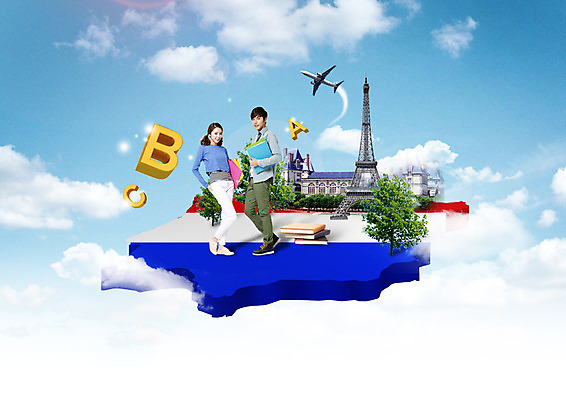 전신 PSD 나무 구름 편집이미지 알파벳 여자 남자 대학생 지도 하늘 비행기 서기 20대 성인 두명 옆모습 책 궁전 한국인 프랑스 에펠탑 대학교육 어학연수 이미지편집 자연요소 식물 학생 영어 교육 유럽 뷰포인트 고건축 항공교통 모션 대중교통 사람 동양인 청년 유학 파리 랜드마크 파일형식