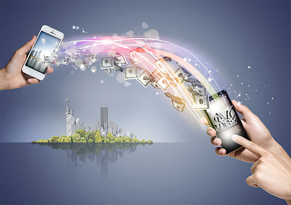 PSD 편집이미지 손 지폐 한손 들기 두명 신체부위 스마트폰 달러 미국 터치 양손 가리킴 도시 금융비즈니스 자유의여신상 공유 전송 핀테크 이미지편집 돈 북아메리카 비즈니스 모션 모바일 사람 손짓 금융 핸드폰 스마트기기 세계문화유산 파일형식