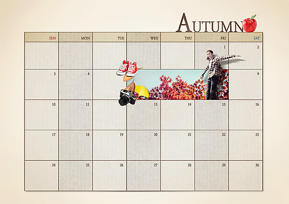 PSD 편집이미지 여자 여행 운동화 단풍 휴가 한명 성인 카메라 한국인 달력 가을 사과 이미지편집 1 계절 신발 잎 과일 사람 동양인 전자제품 파일형식