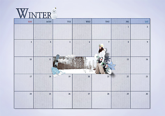 PSD 나무 편집이미지 여자 여행 겨울 눈사람 휴가 성인 한국인 달력 눈 스노우보드 털장갑 스노보드복 이미지편집 자연요소 식물 계절 장갑 날씨 사람 동양인 보드_스포츠 파일형식