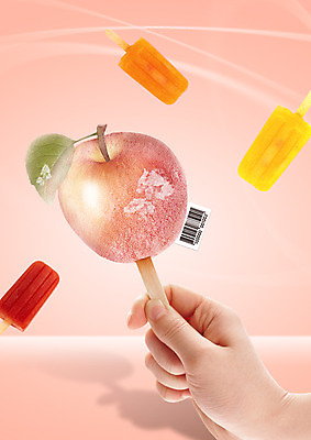 PSD 편집이미지 손 음식 아이스크림 한손 한명 들기 신체부위 냉동 막대기 사과 바코드 막대아이스크림 이미지편집 1 과일 모션 디저트 사람 파일형식