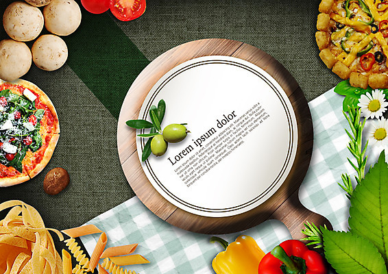 PSD 편집이미지 꽃잎 피망 나뭇잎 프레임 피자 사람없음 버섯 올리브 파스타면 이미지편집 열매 꽃 잎 채소 패스트푸드 파스타 서양음식 면류 파일형식