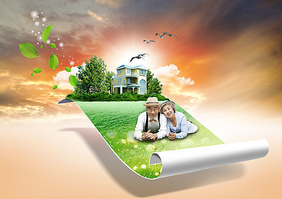 PSD 편집이미지 여자 남자 종이 엎드리기 꽃밭 갈매기 나뭇잎 잔디 상반신 성인 두명 앞모습 노부부 일몰 한국인 60대 전원주택 말린_둥글게 이미지편집 식물 부부 노년 꽃 뷰포인트 컨셉 잎 모션 조류 주택 사람 동양인 노을 파일형식