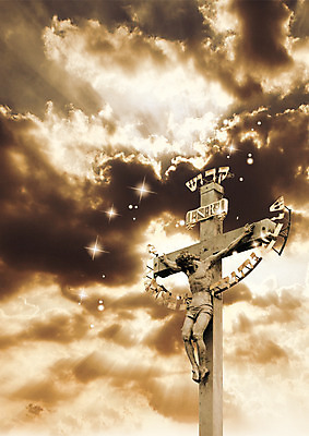 PSD 구름 편집이미지 남자 기독교 십자가 하늘 매달리기 한명 성인 예수 이미지편집 자연요소 1 종교 모션 사람 신_종교 파일형식