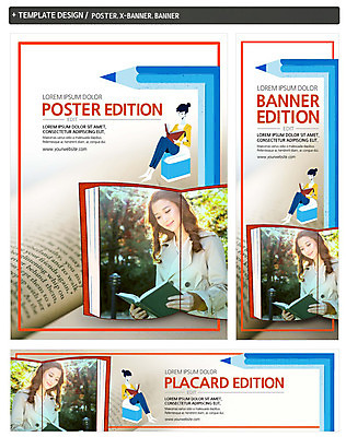 전신 PSD 템플릿 배너 배너템플릿 여자 가로배너 ZIP 포스터 세로배너 대학생 앉기 상반신 20대 성인 두명 책 세트 독서 연필 펼침 한국인 현수막 대학교육 학생 교육 모션 학용품 사람 동양인 청년 가로 세로 필기구 파일형식