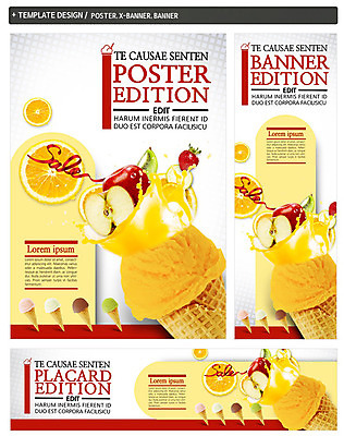 PSD 템플릿 배너 배너템플릿 가로배너 ZIP 포스터 세로배너 오렌지 딸기 키위 사람없음 세트 세일 현수막 사과 튀는물 콘아이스크림 과일 아이스크림 가로 세로 액체표현 스플래쉬 파일형식