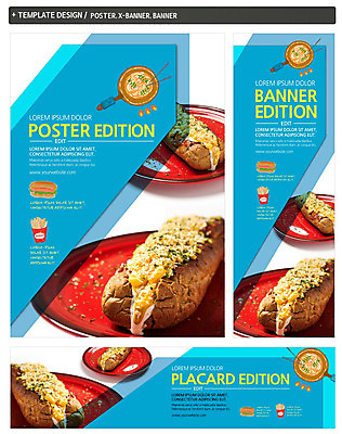 PSD 템플릿 배너 배너템플릿 가로배너 ZIP 포스터 세로배너 샌드위치 요리 사람없음 세트 감자튀김 현수막 면류 프라이팬 핫도그 음식 주방용품 감자 패스트푸드 가로 세로 튀김 파일형식